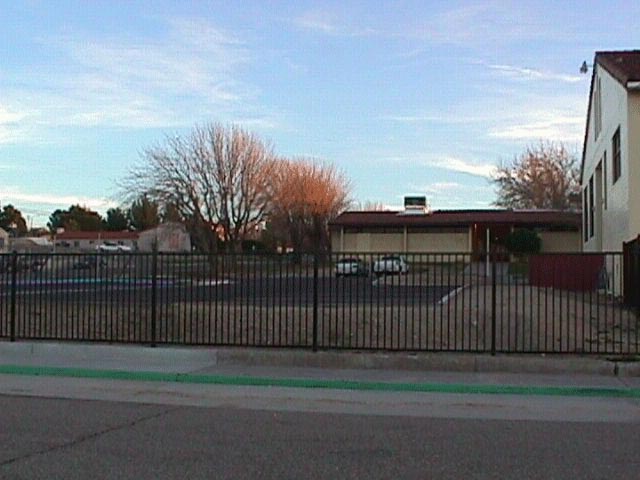New parking lot on left side of Main Hall