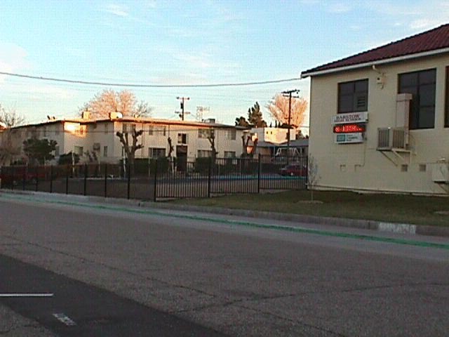 A different angle of the new parking lot
